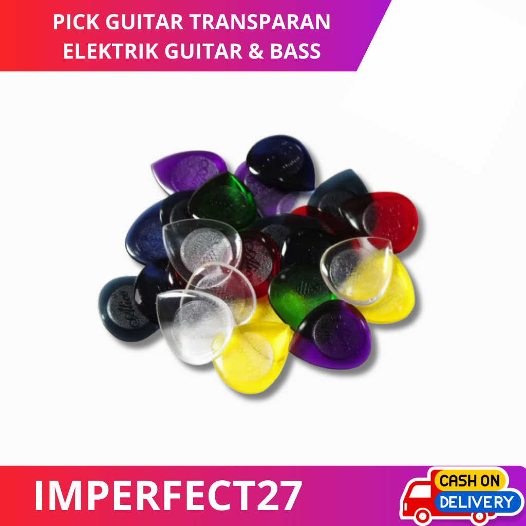 Pick Guitar Stubby Warna Warni Akustik Elektrik Bass