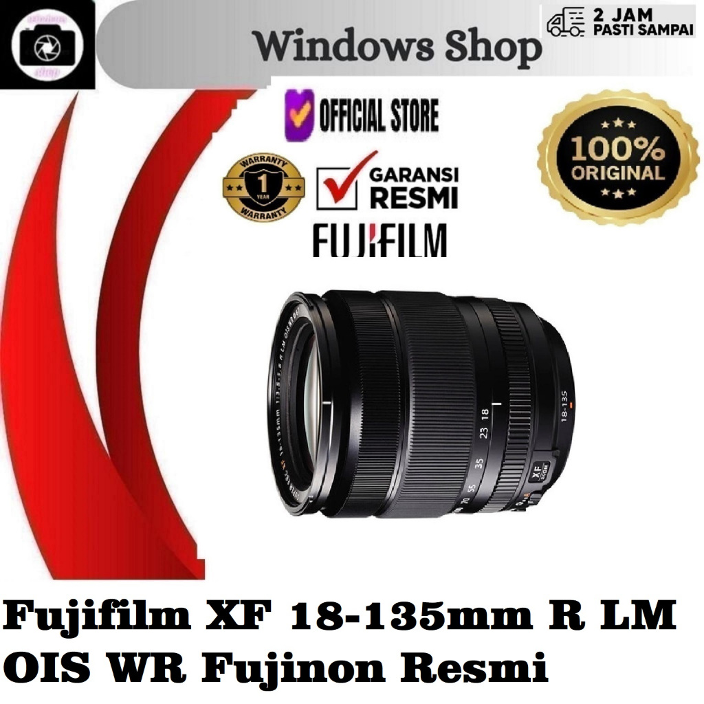 Fujifilm XF 18-135mm f3.5-5.6 R LM OIS WR Fujinon XF18-135mm Garansi Resmi