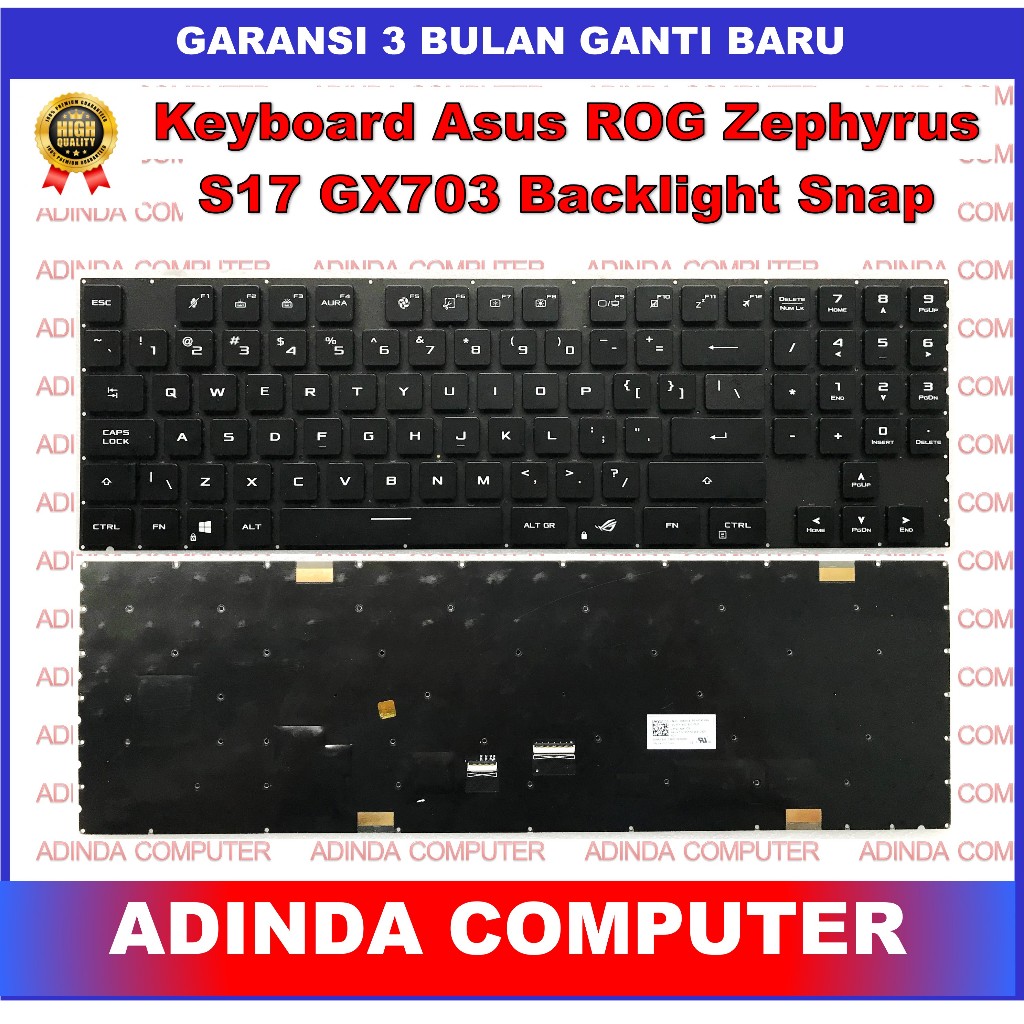 Keyboard Asus ROG Zephyrus S17 GX703 GX703H GX703HM GX703HR GX703HS GX703HSD GX703HS-XB98 Backlight