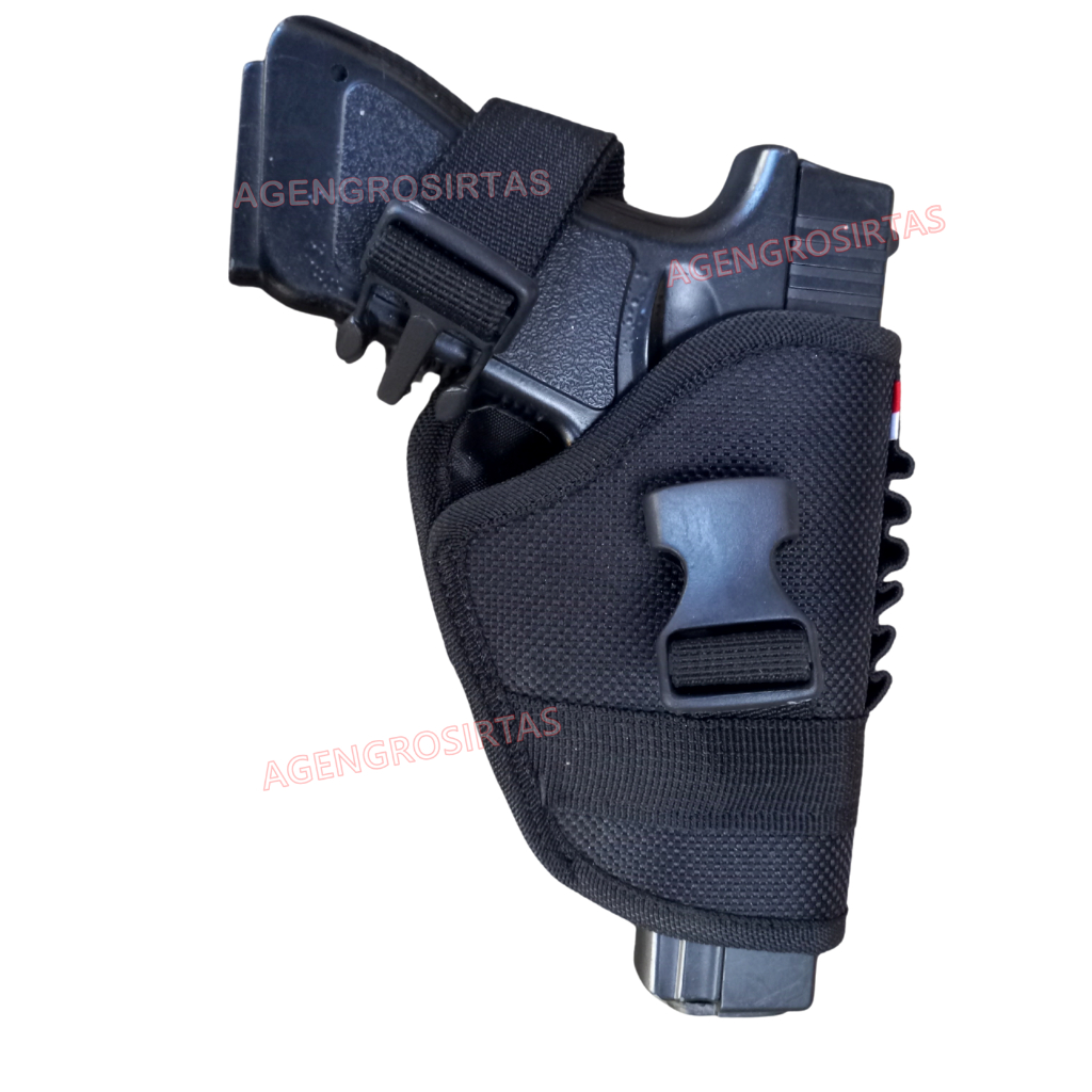 Sarung Pistol Tactical Holster Pistol Black Universal Sarung Pistol Intel Polri