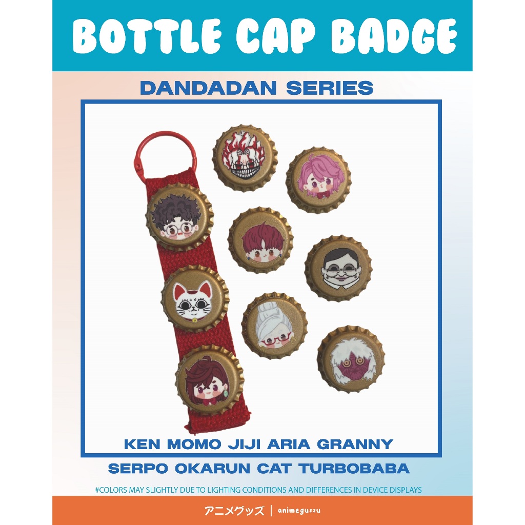 ANIMEGUZZU BOTTLE CAP BUTTON PIN DANDADAN SERIES - PIN BOTTLE