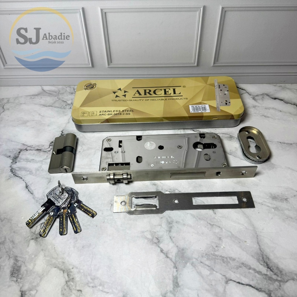 (1 PC) ARCEL Body Kunci Pintu Pelor Kukutarung Stainless Steel SUS 304 9015 / 9018 | SJ ABADIE |