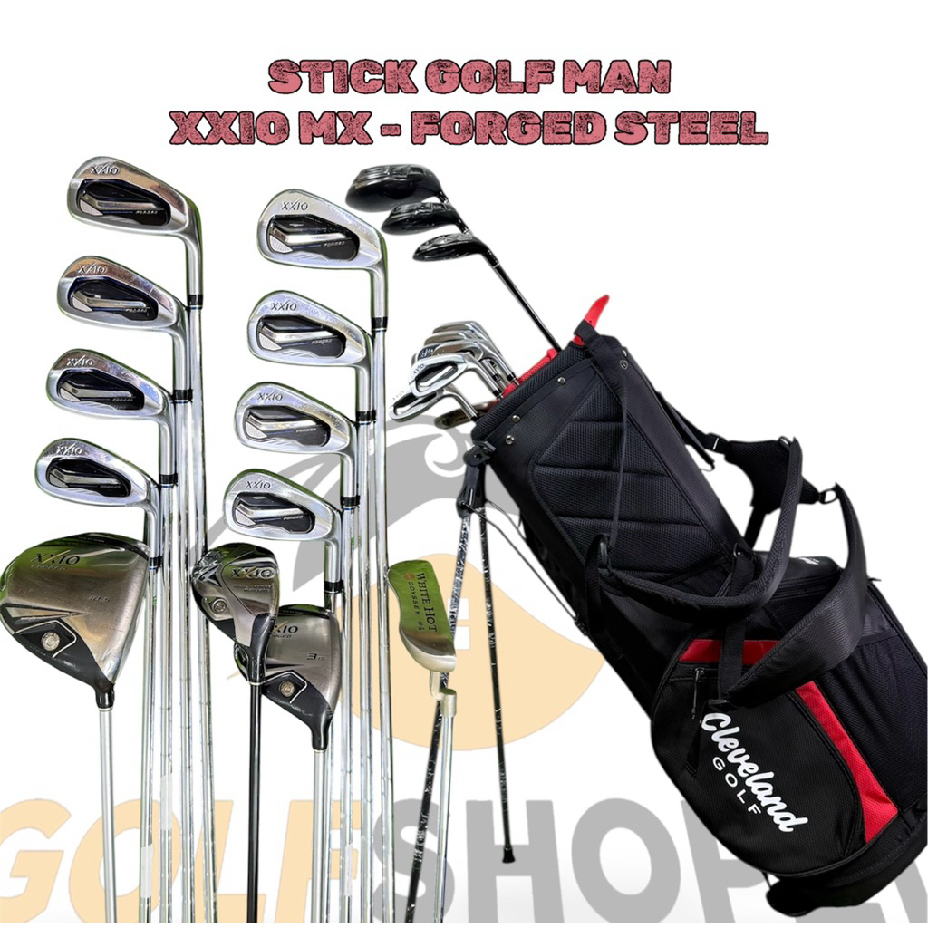 Stick Golf Man XXIO MX FORGED Shaft Steel Flek Reguler Second Original Fullset Bag Golf