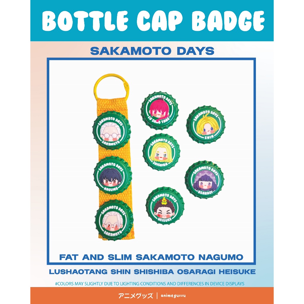 ANIMEGUZZU BOTTLE CAP BUTTON PIN SAKAMOTO DAYS SERIES - PIN BOTTLE