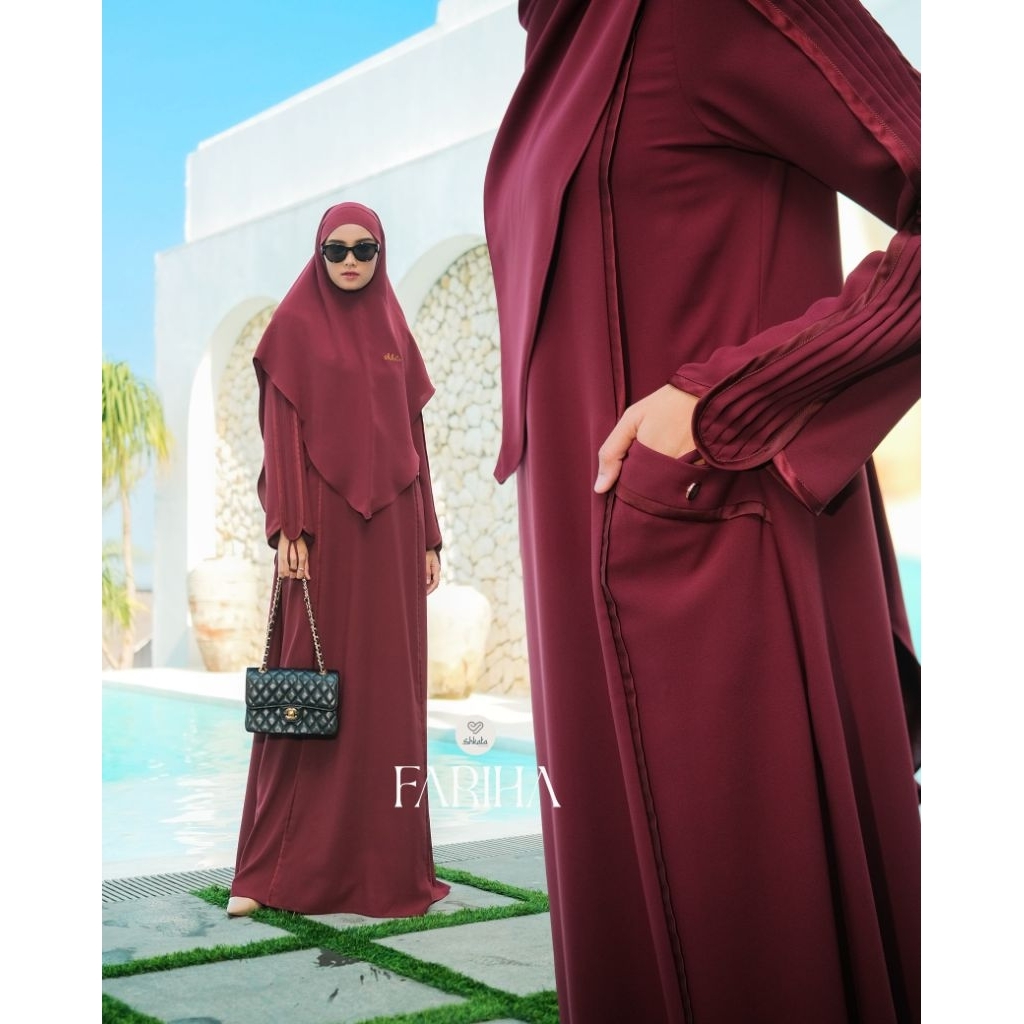 GAMIS SET KHIMAR "FARIHA" By Shkata.id