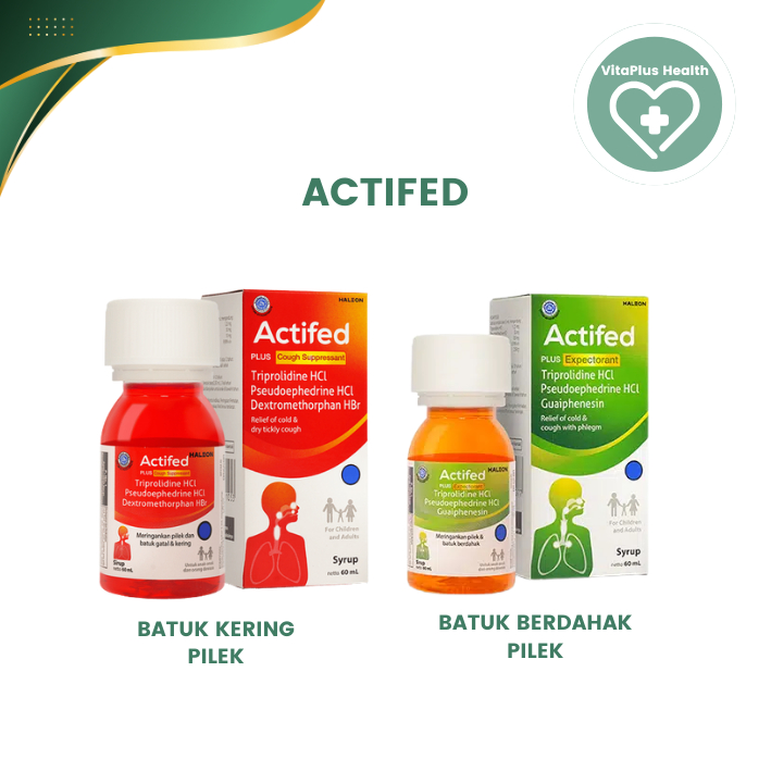 ACTIFED Sirup Obat Batuk (Batuk Berdahak/Batuk Kering/Flu/Pilek Alergi)