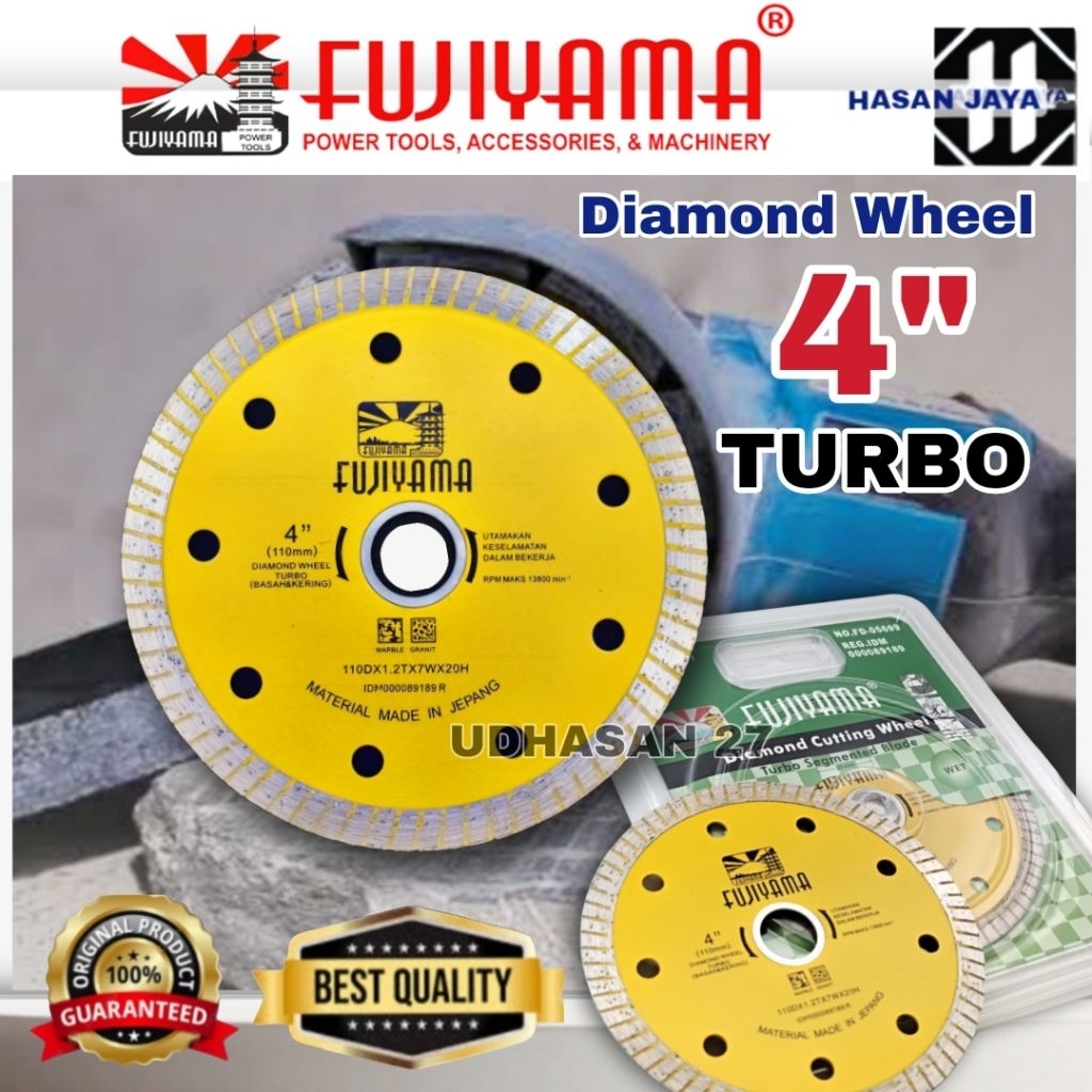 Diamond Wheel Fujiyama TURBO 4" / Mata Potong Granit Fujiyama Dry 4 Inch