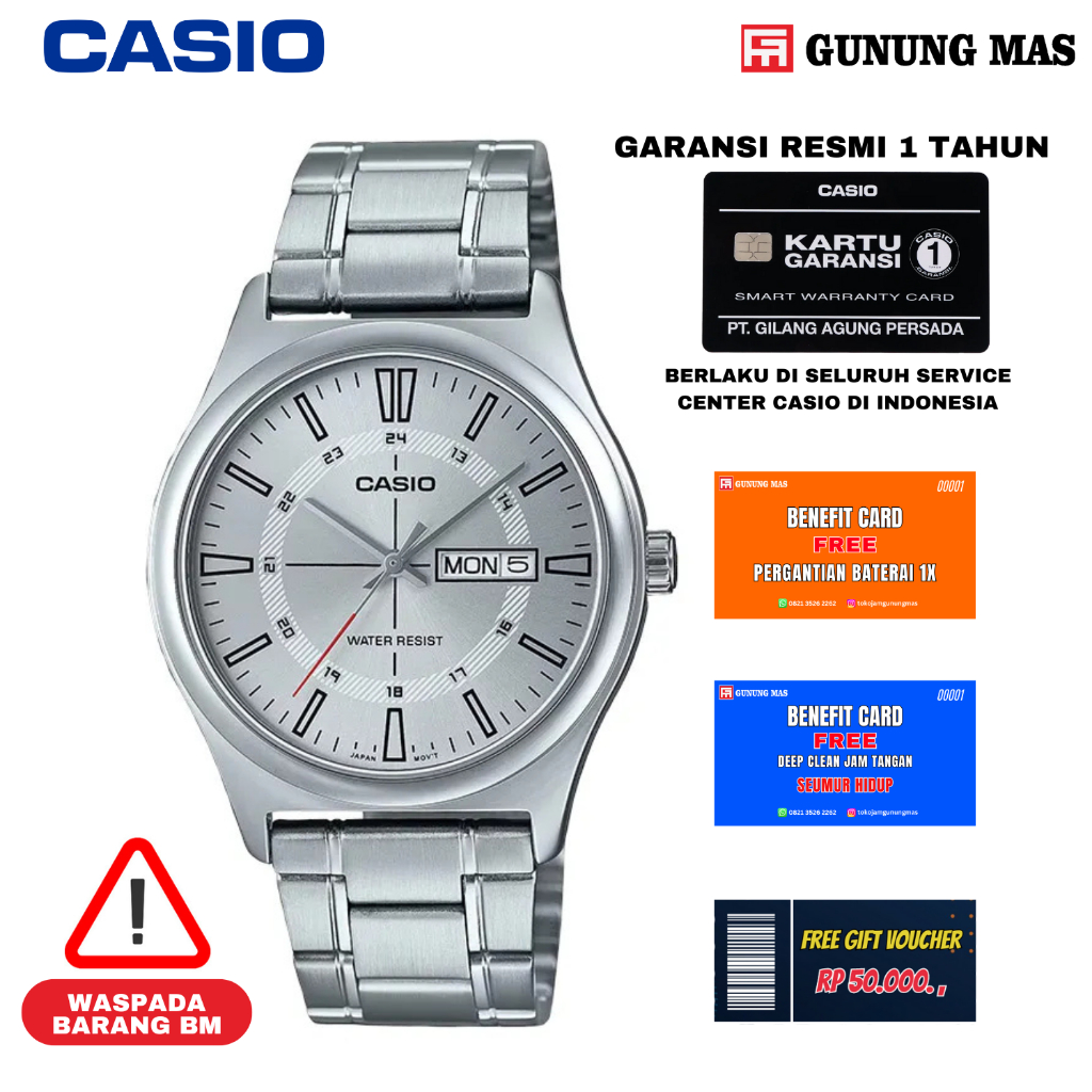 CASIO MTP-V006D-7CUDF Jam Tangan Pria 100% Original