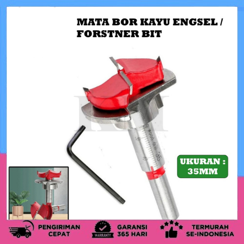 Mata Bor Engsel Sendok 35mm / Mata Bor Kayu Engsel Forstner Bit / Mata Bor Engsel 35 mm + Stopper