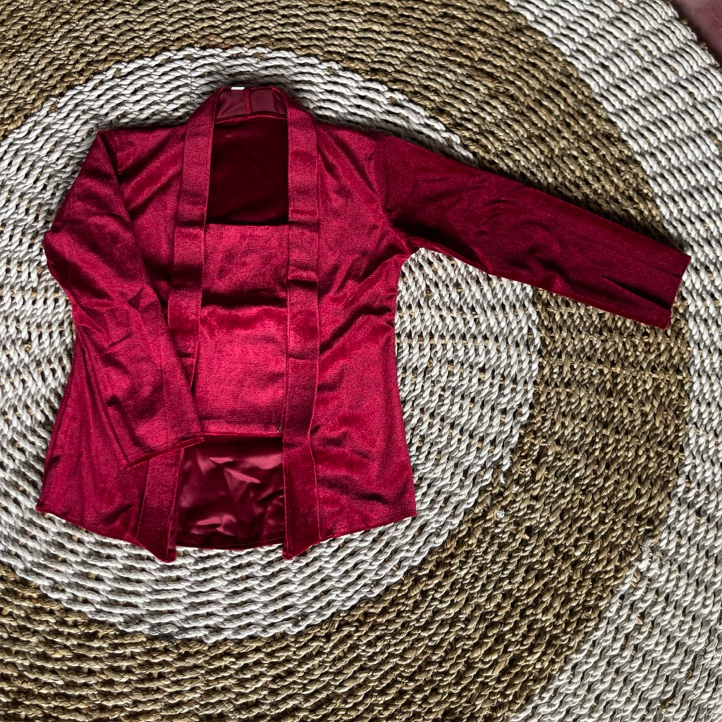 atasan kebaya bludru KUTUBARU ANAK baju adat jawa bludru kutubaru lengan panjang anak wanita