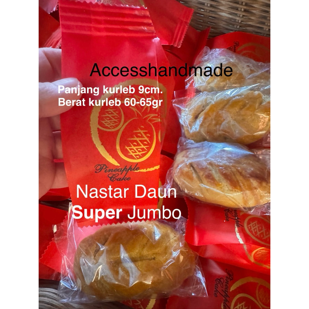 Kue Nastar Daun Jumbo SUPER BIG nanas asli bukan kemasan | hampers Imlek | Lebaran | snack kue kerin