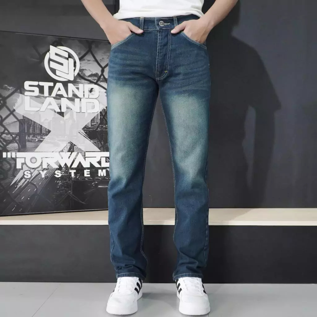 Celana Jeans Pria Washed Denim Reguler Forward