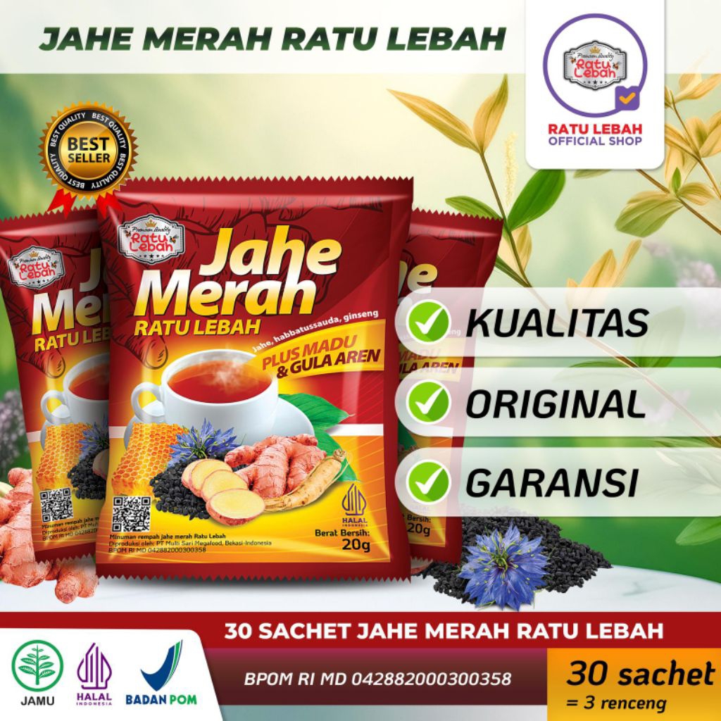 Minuman Jahe Merah Super Plus Gula Aren Sachet