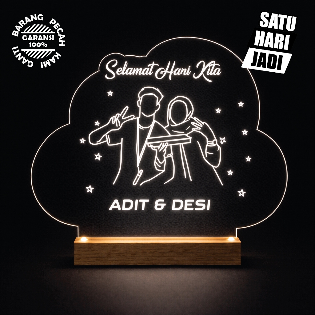 Gift Murah Custom Akrilik LED