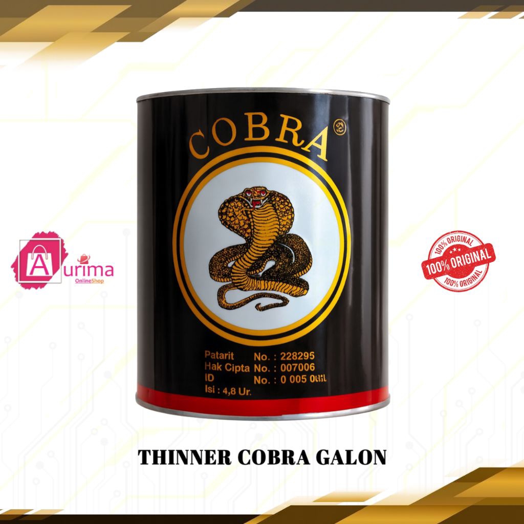 THINNER PENGENCER CAT MINYAK CAT DUCO THINNER COBRA GALON (5 LITER)