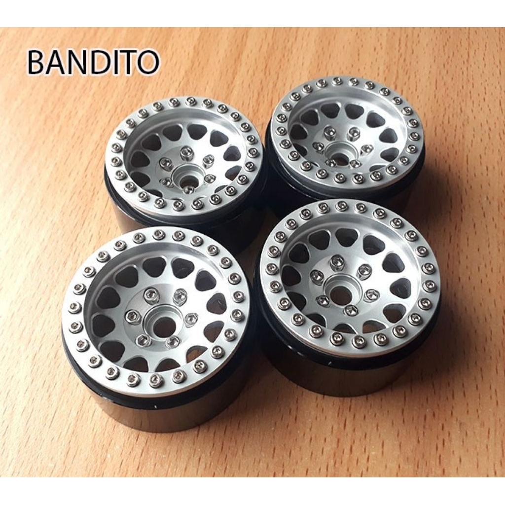 Bandito Velg Beadlock Aluminium V1 1.9 Wheels SCX10 TRX4 - 4pcs