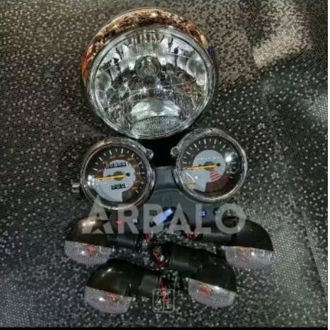 paket reflektor plus spidometer+lampu sen rx king new peredam
