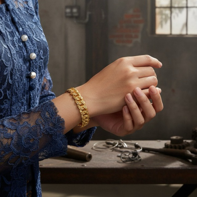 Gelang Sisik Naga G002 lapis mas. xuping medan sumbayak