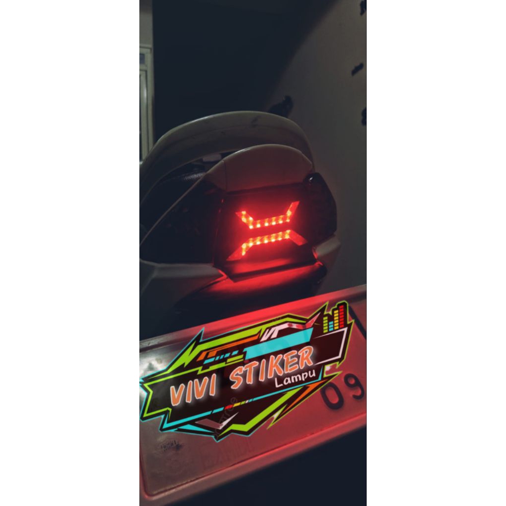 stiker lampu rem belakang mio Sporty/smile