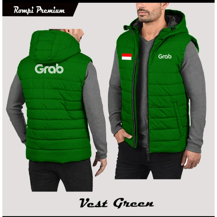 Rompi Hiking kupluk Ojol Grab bendra terbaru
