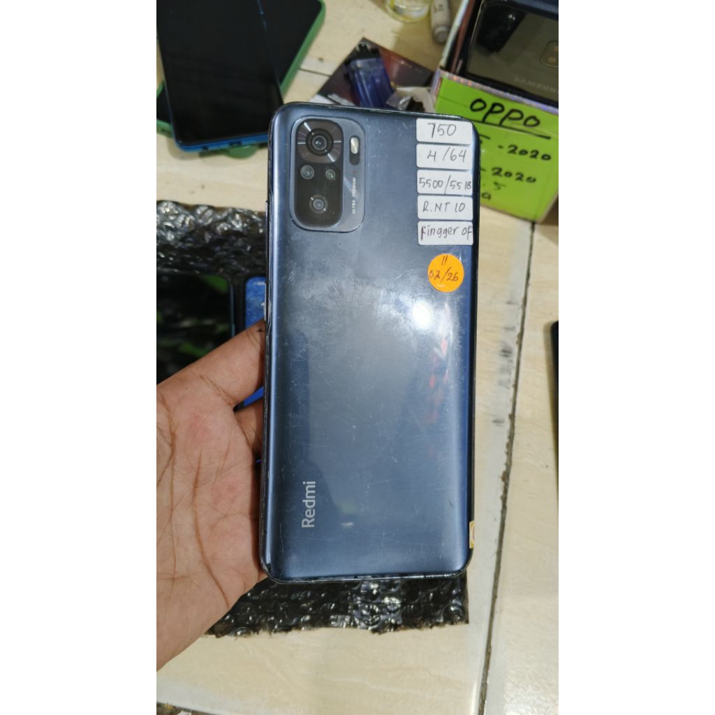 XIOMI REDMI NOTE10S RAM 4/64GB NORMAL SIAP PAKAI