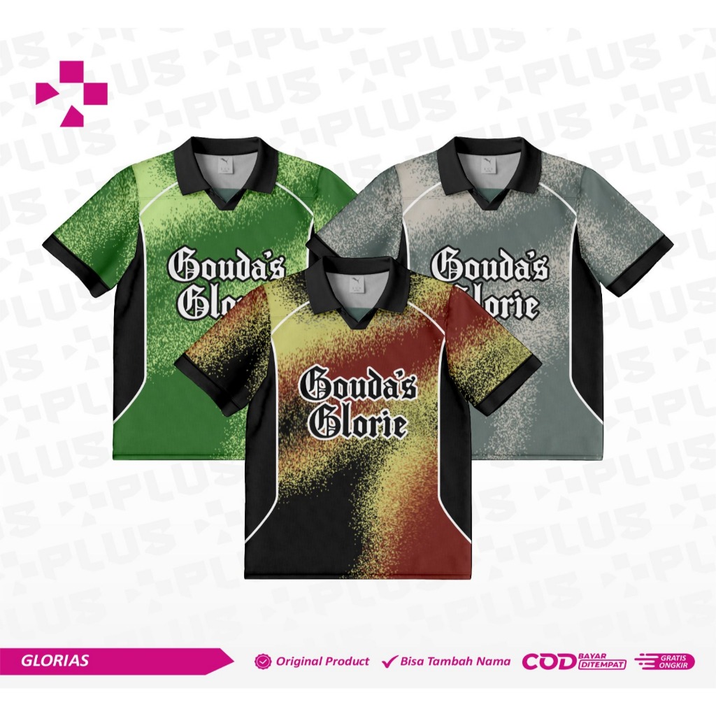 Plus_Jersey Polo Glorias Premium – Kaos Bola Streatwear Desain Gradasi Bisa Custom Nama