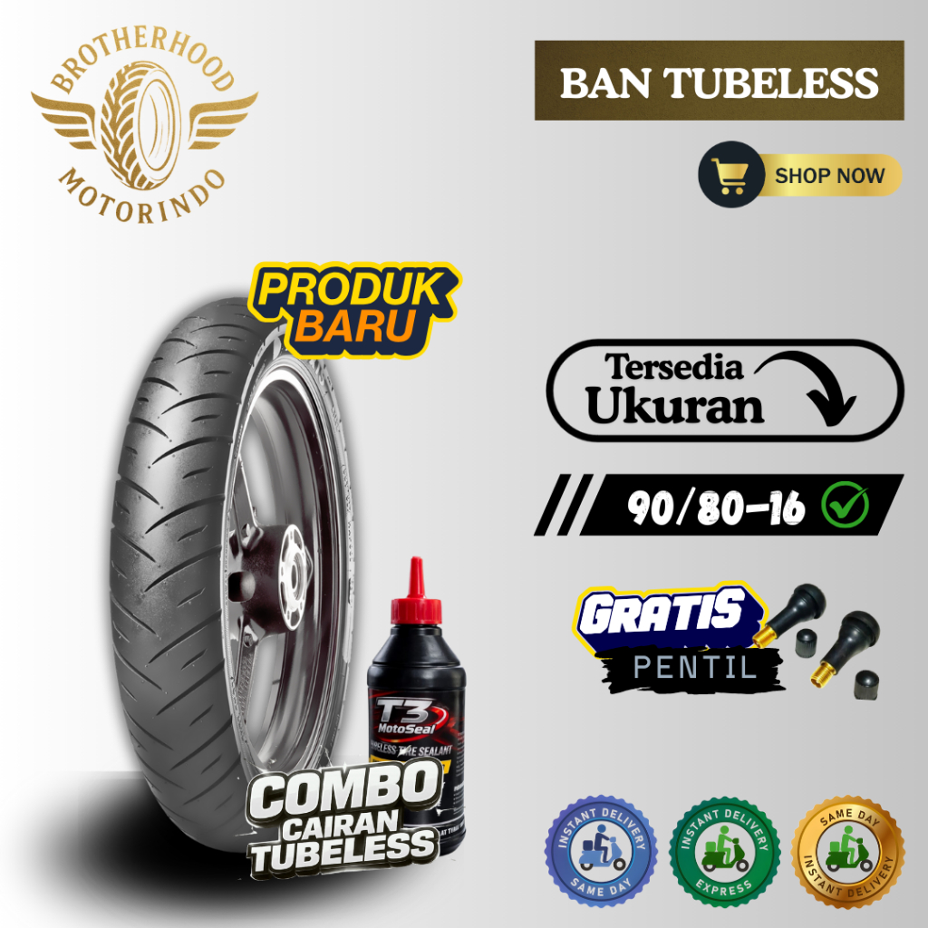 BAN MAXXIS M6211 / M6212 RING 16 TUBELESS 90/80-16 / BAN TUBLES / BAN MOTOR RING 16 / BAN MAXXIS RIN