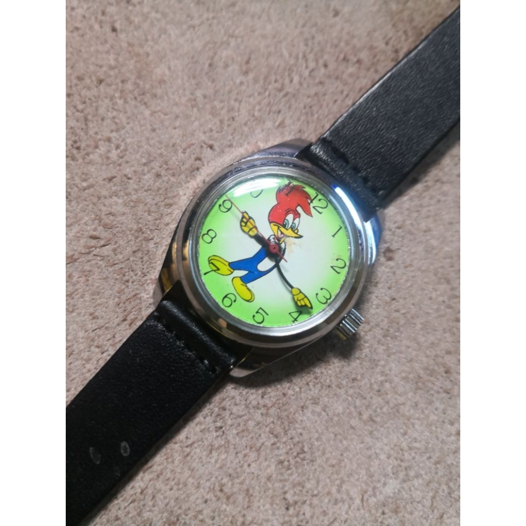 colectible vintage jam tangan woody woodpacker Swiss manual winding