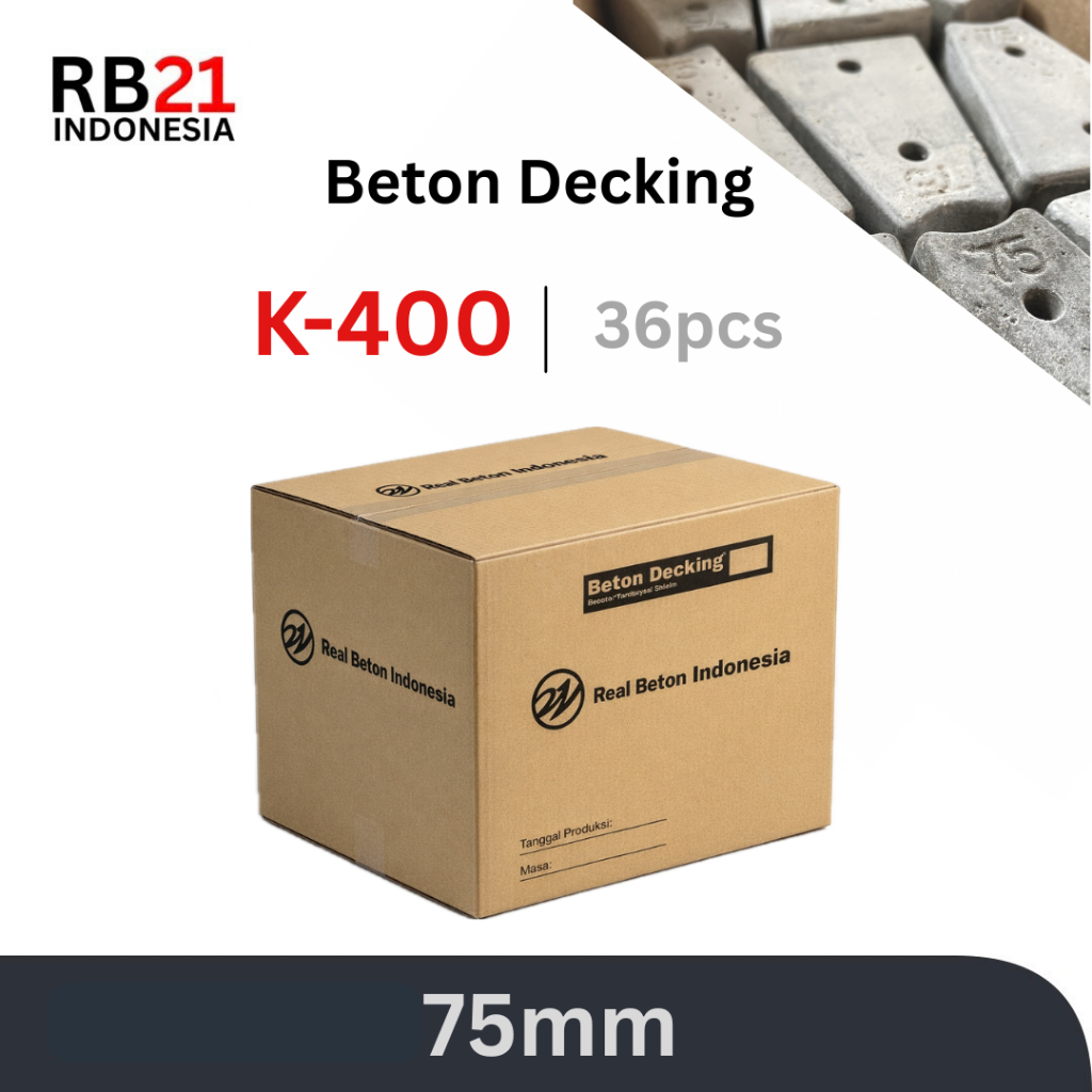 Beton Decking Kuat Akurat & Presisi 75mm 36pcs Tahu Beton
