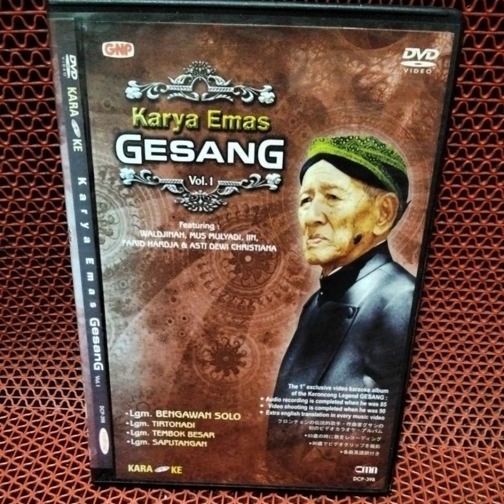 DVD KARAOKE KARYA EMAS GESANG  100% ORIGINAL BARU