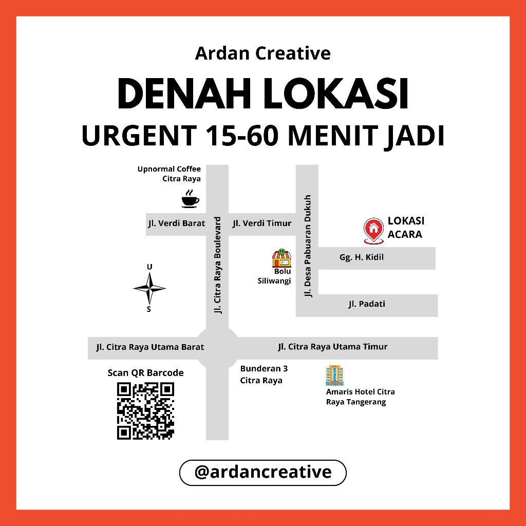 Edit Denah Lokasi | Denah Nikah | Pembuatan Denah Undangan Urgent