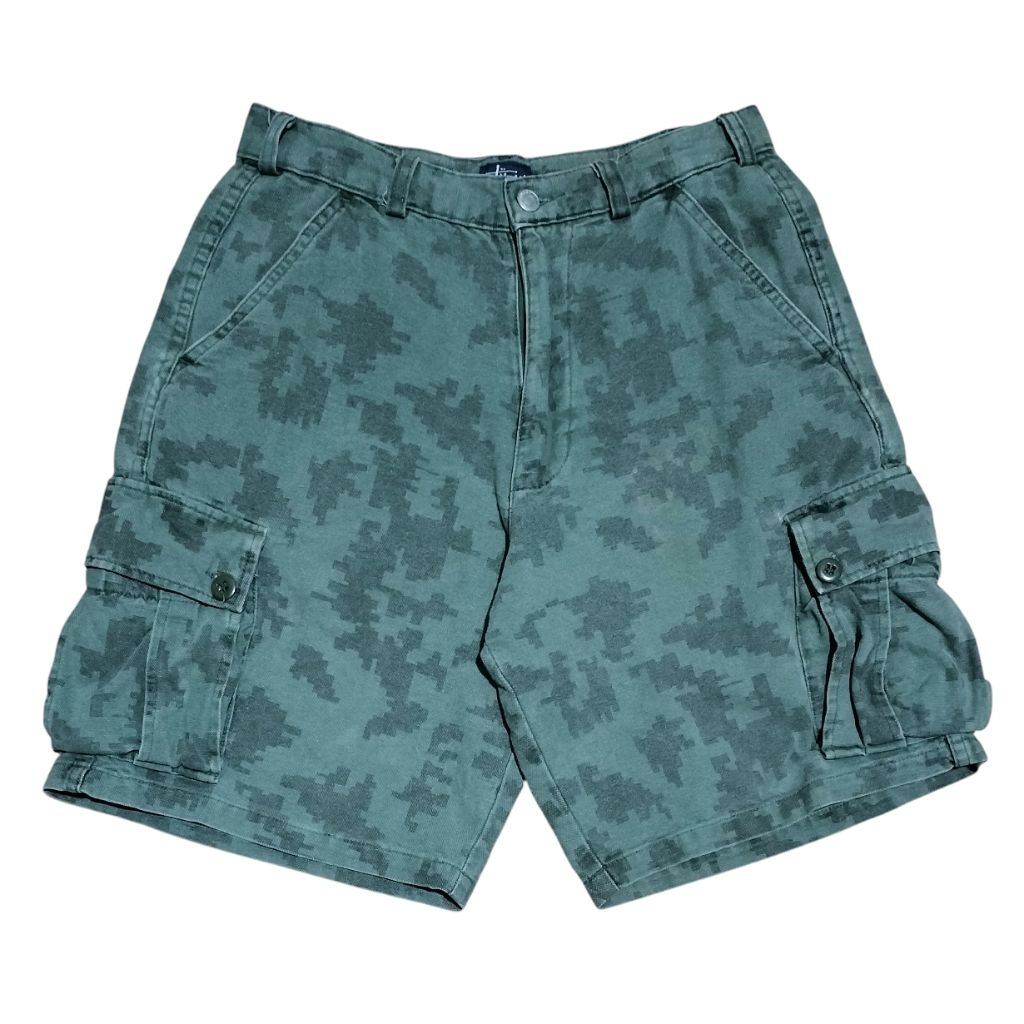 Shortpants Cargo Camouflage Digital STUSSY OUTDOOR Celana Pendek Kargo Digital Kamuflase 90's - Made