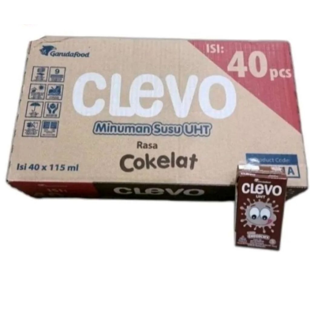 Clevo Coklat dan stroberi 115ml Karton