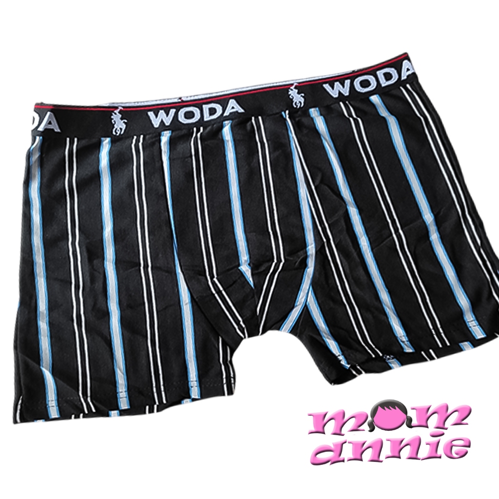 Celana Dalam Pria Boxer Garis Woda CD Pria Segiempat Motif Garis