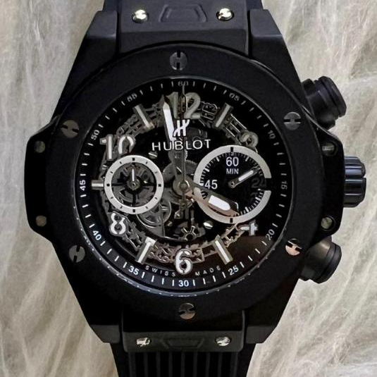 Jam Tangan Pria LwHublot Big Bang Strap Rubber Chrono Active King Power 42mm Fullset