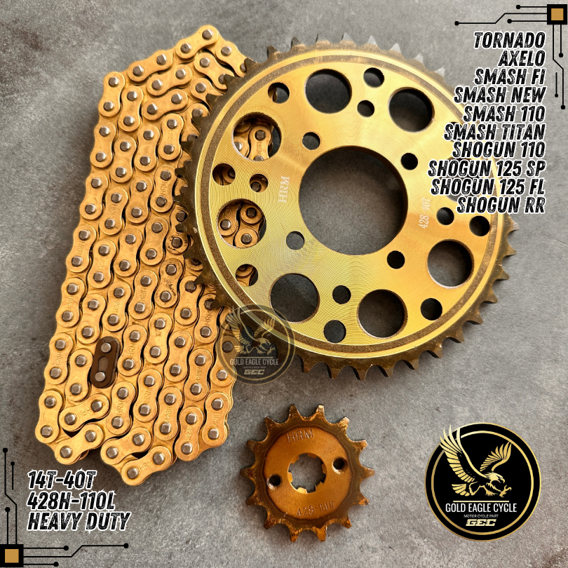 GEAR SET GIR PAKET SMASH NEW SHOGUN 110 125 SHOGUN RR SMASH TITAN SMASH FI AXELO TORNADO ARASHI 40T