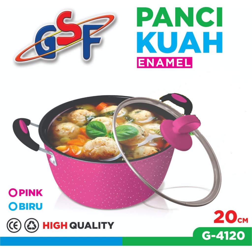 Panci Kuah Enamel 20CM GSF 4120 / Panci Sayur 20 Cm