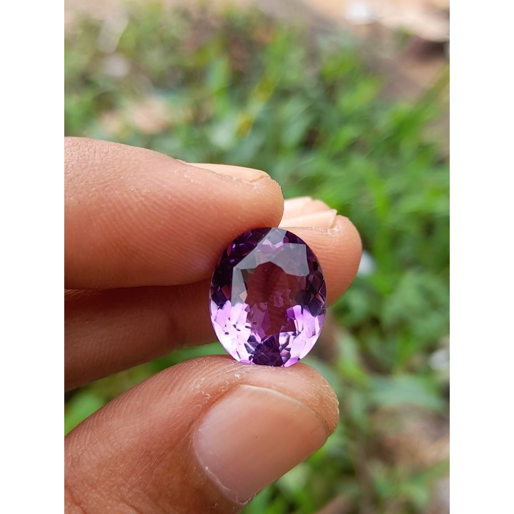 natural kecubung ungu kalimantan cutting