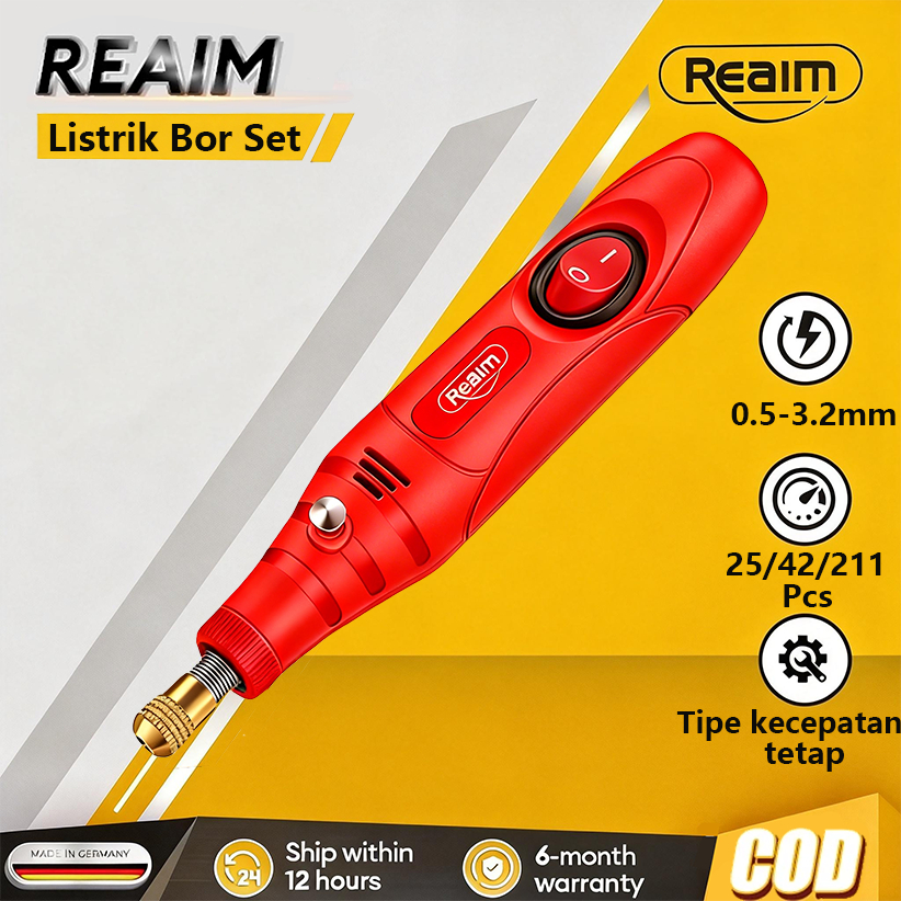 Reaim Gerinda listrik Bor Mini Alat Ukir Listrik Bor Mesin Ukir & Gerinda Elektrik