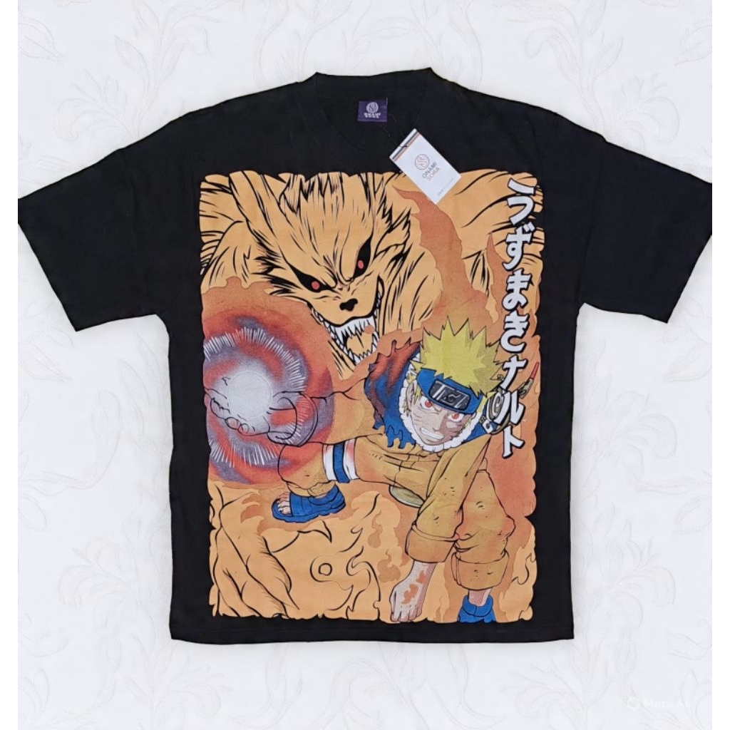 Kaos Bootleg Anime Naruto vs Sasuke