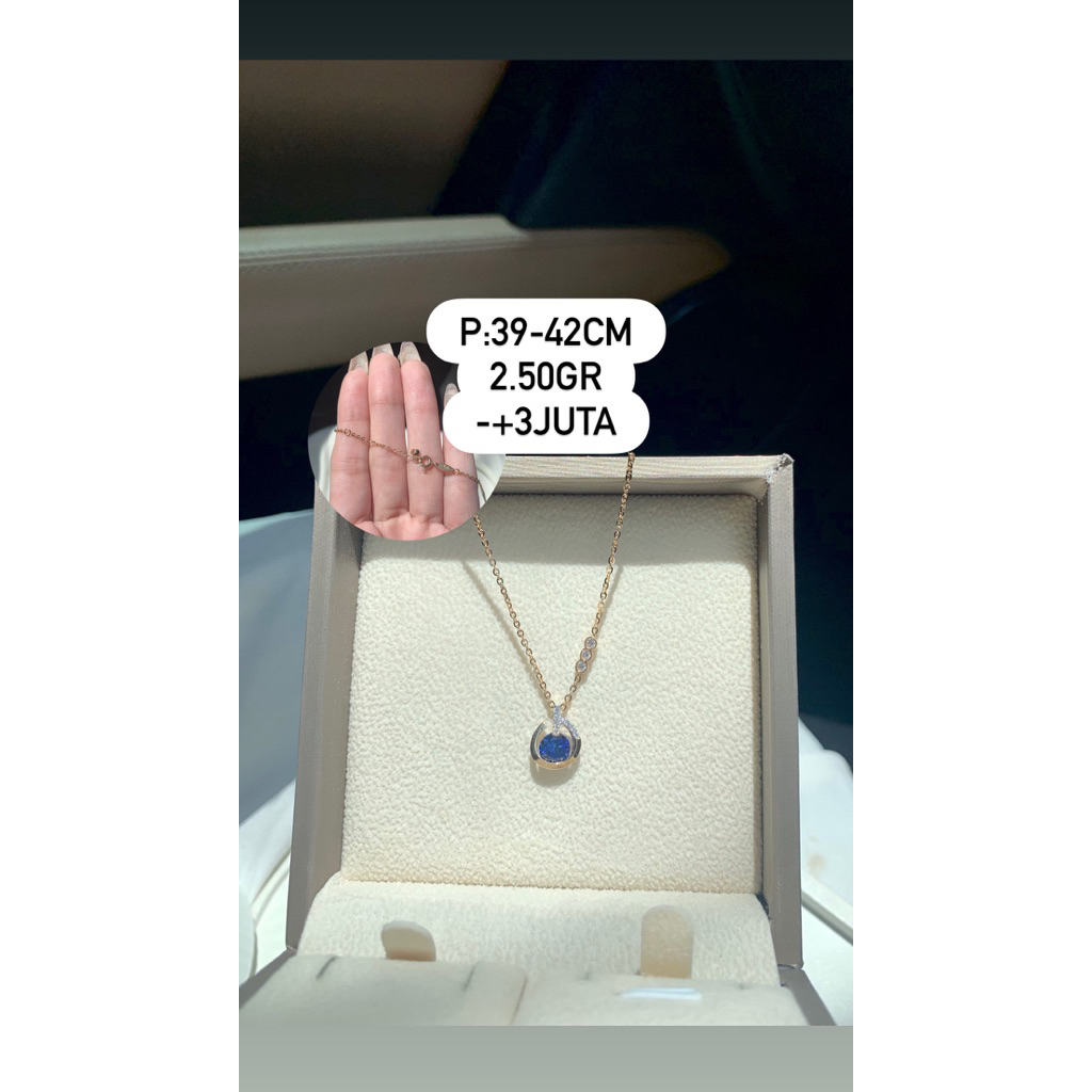 Kalung Planet Blue Sapphire necklace