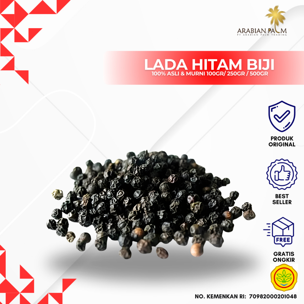 Lada Hitam Biji | 100% Asli & Murni | Rempah Dapur Aromatik & Pedas Alami