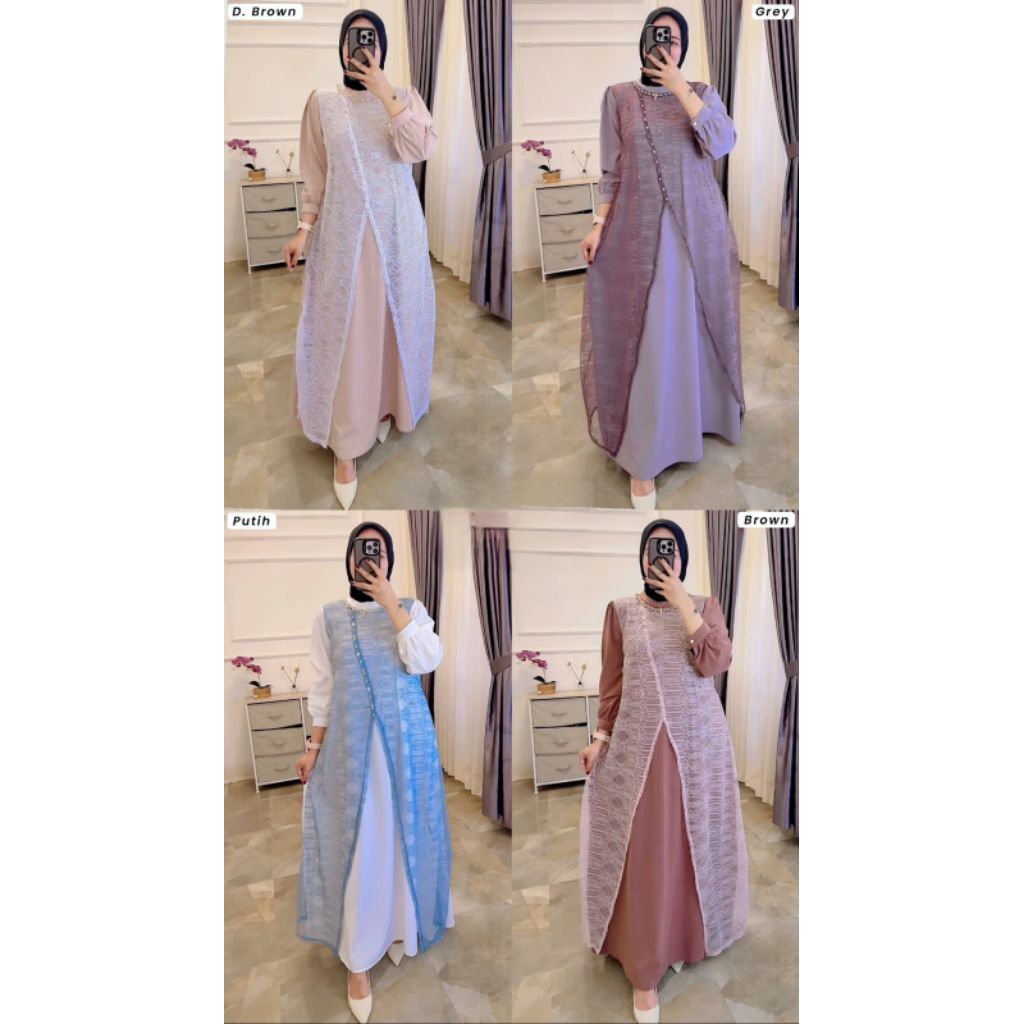 gamis viral lebaran//dress murah//erica dress