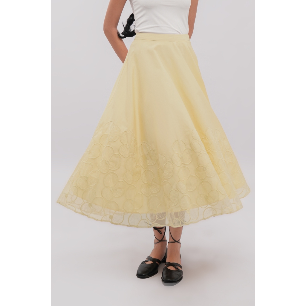Calla The Label - Elora Organza Skirt - Butter