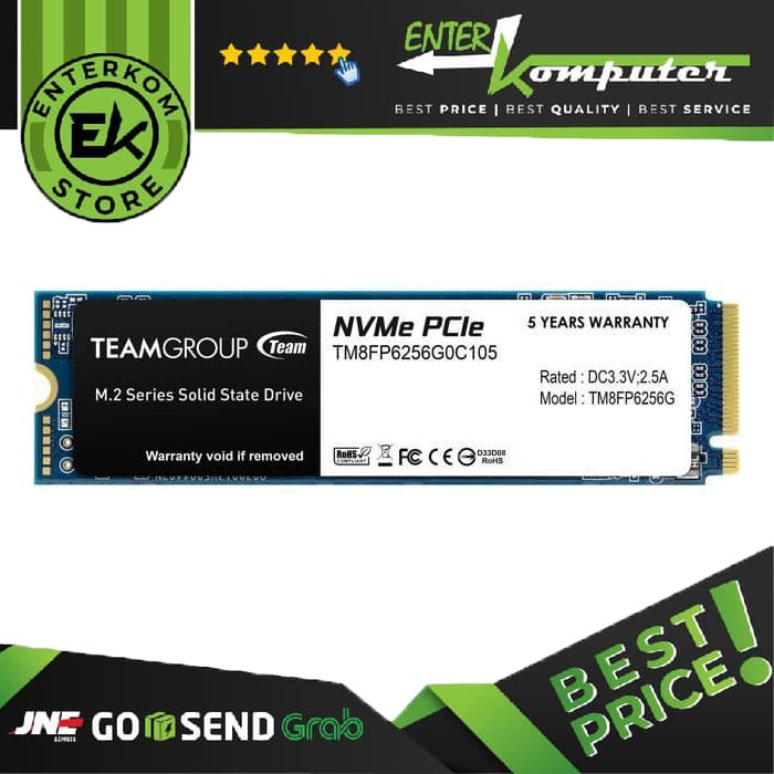 Team MP33 512GB M.2 PCIe 3.0 x4 - TM8FP6512G0C101 - R 1700MB/s & W 1400MB/s