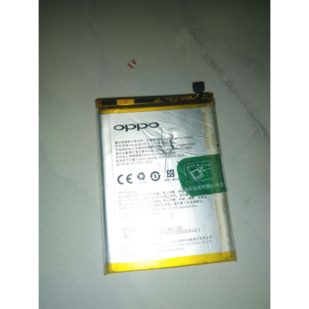 baterai hp Oppo a3s copotan