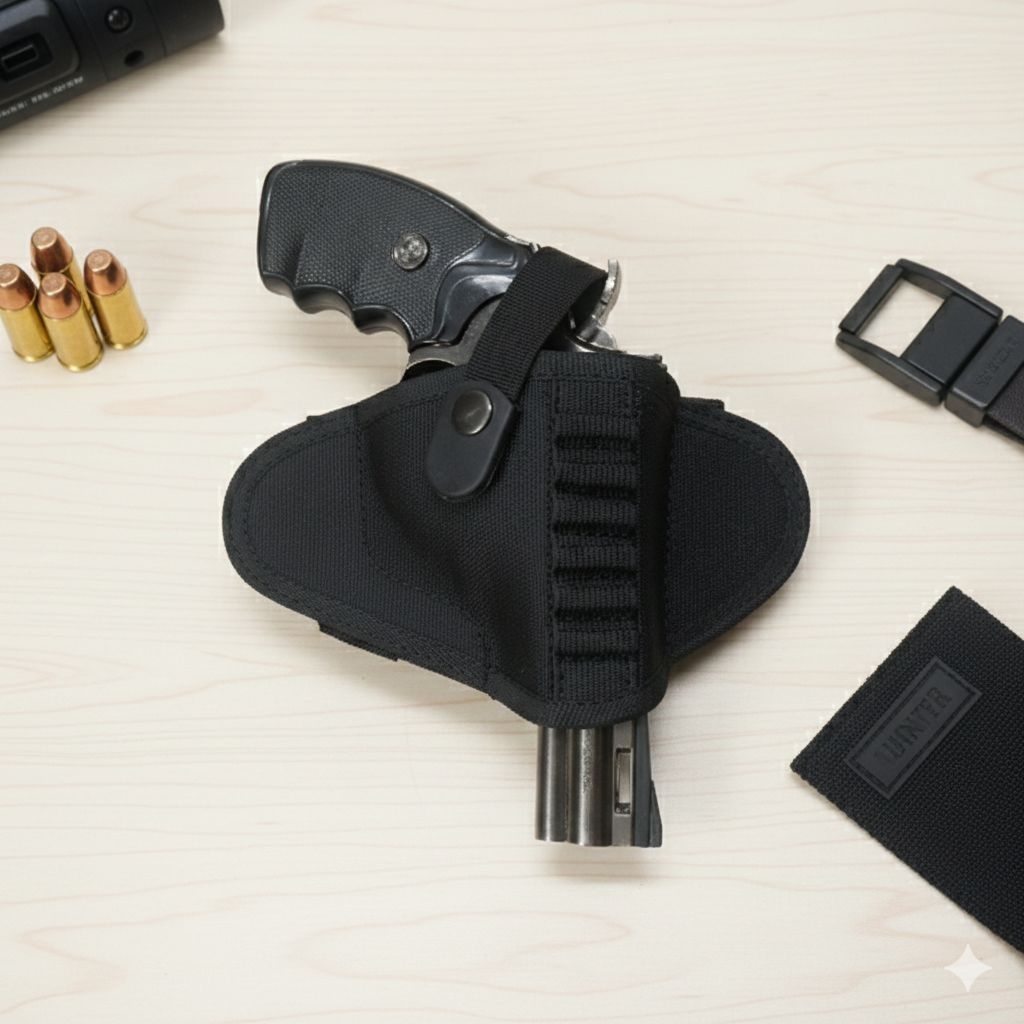 sarung pistol revolver bahan dan kulit