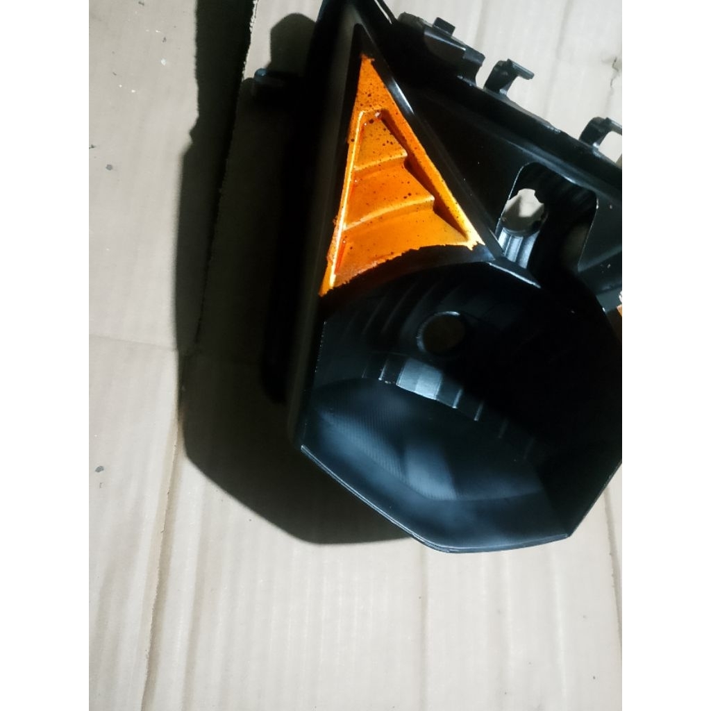 Housing,batok lampu depan beat fi custom hitam Oren beat fi