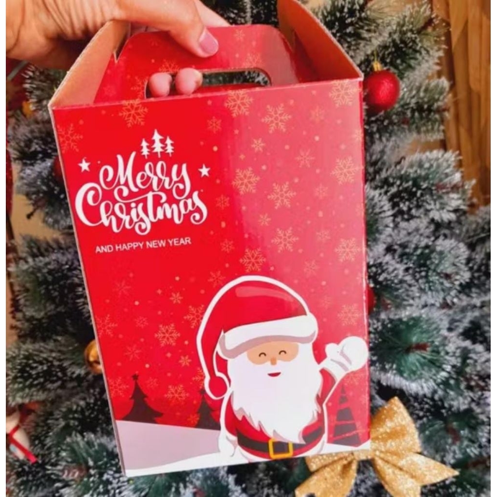 Box kue kering edisi Natal / box kue kering mika jinjing isi 3 toples 500gr / hampers natal christma