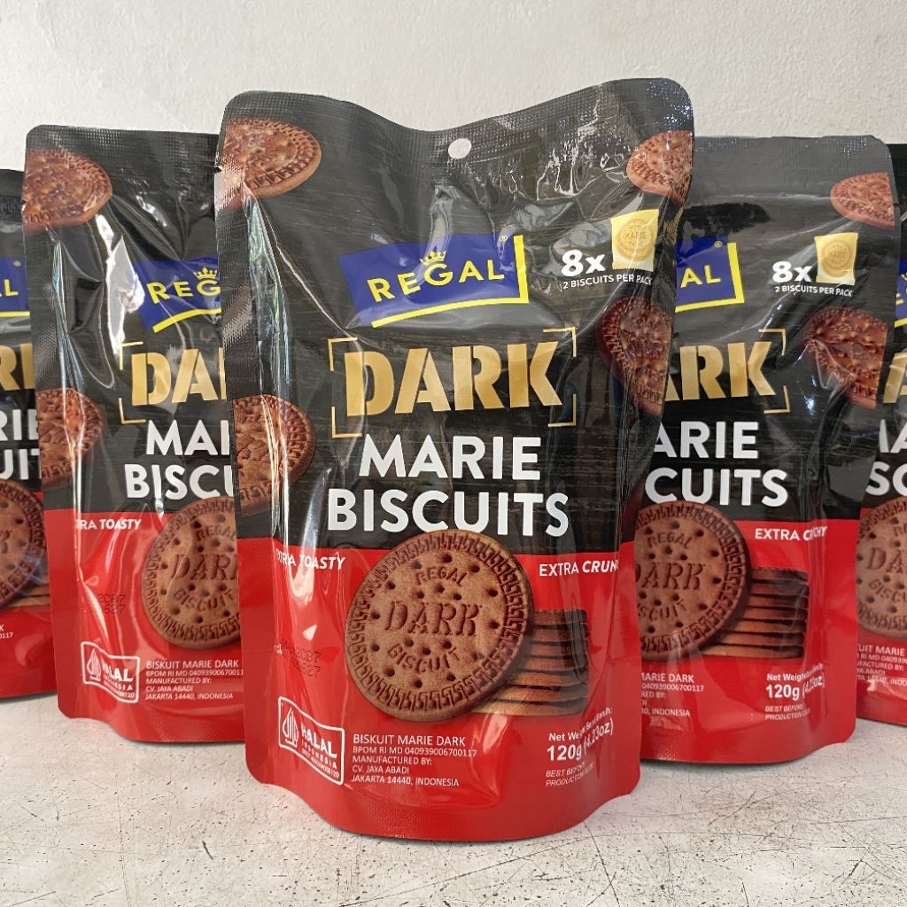 Regal DARK marie biscuits 120 gram isi 8 sachet | biskuit regal | regal marie biskuit